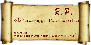 Rózsahegyi Pasztorella névjegykártya